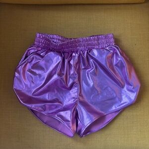 Pink metallic shorts